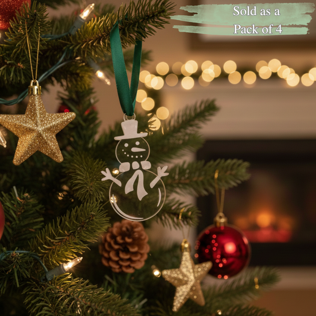 Christmas Acrylic Ornament Bundle – 4 Pack