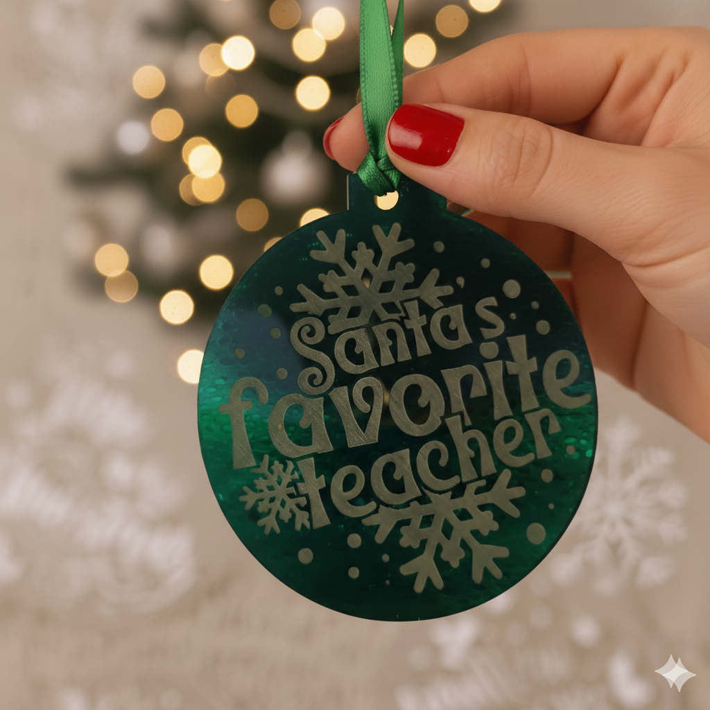 Santa’s Favourite Teacher Christmas Bauble