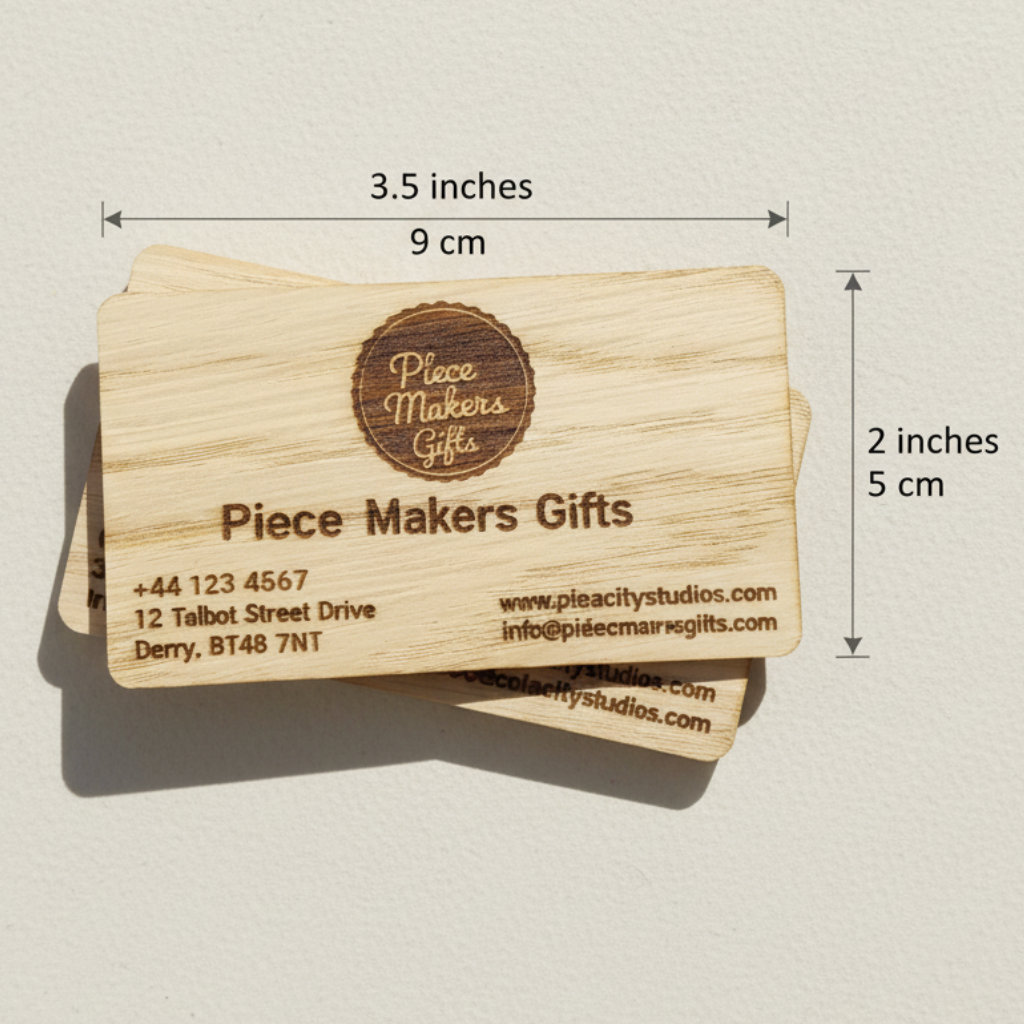 Personalised Wooden Business Cards – Custom Laser Engraved
