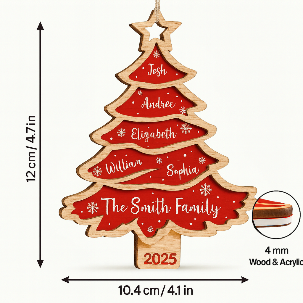 Our Names, Our Tree – Personalised Family Ornament
