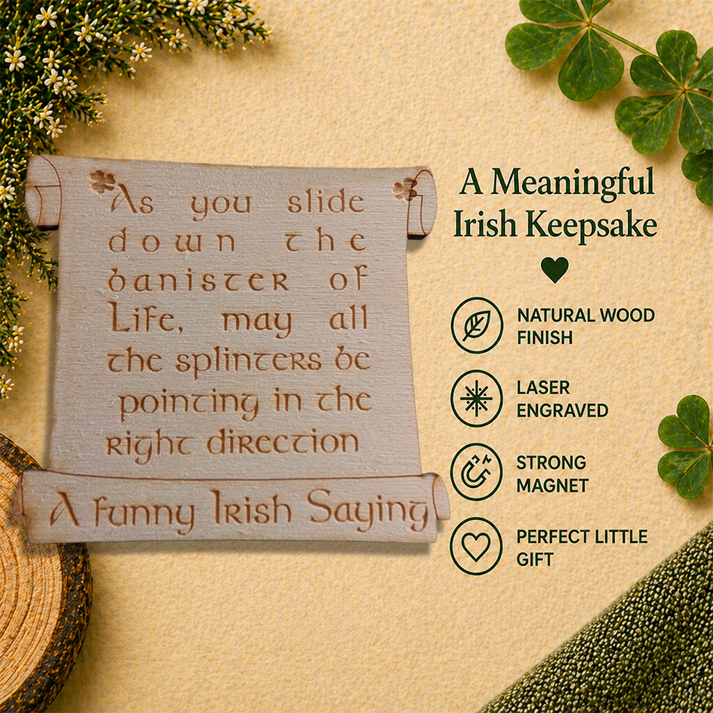 Funny Irish Saying Wooden Fridge Magnet