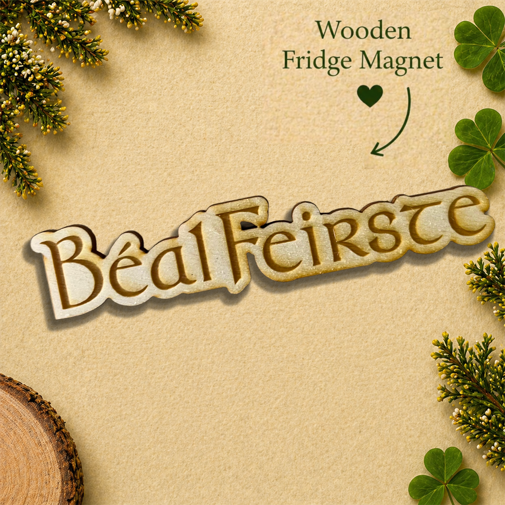 Béal Feirste Wooden Fridge Magnet