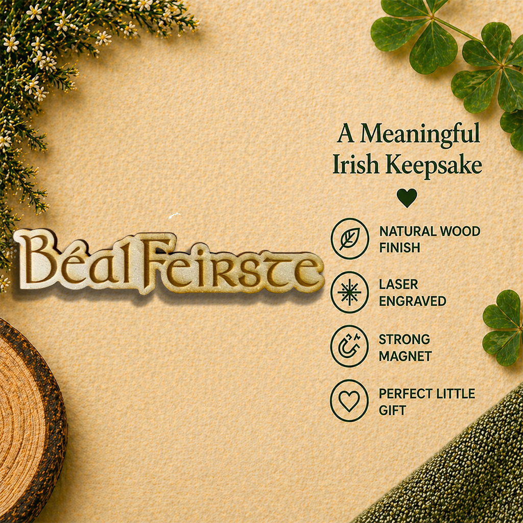 Béal Feirste Wooden Fridge Magnet