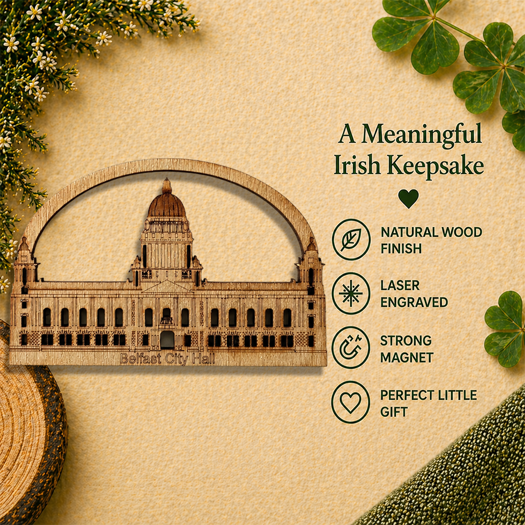 Belfast City Hall Wooden Fridge Magnet