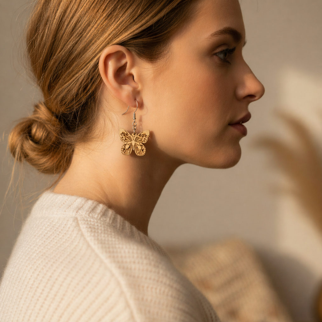 Butterfly Earrings - Celtic Design
