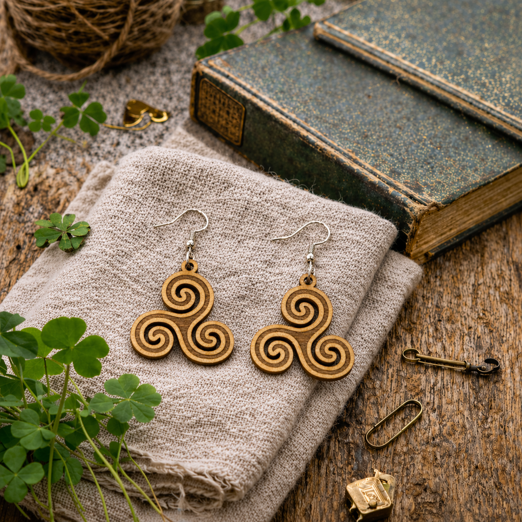 Irish triskelion (triskele) Earrings - Celtic Design