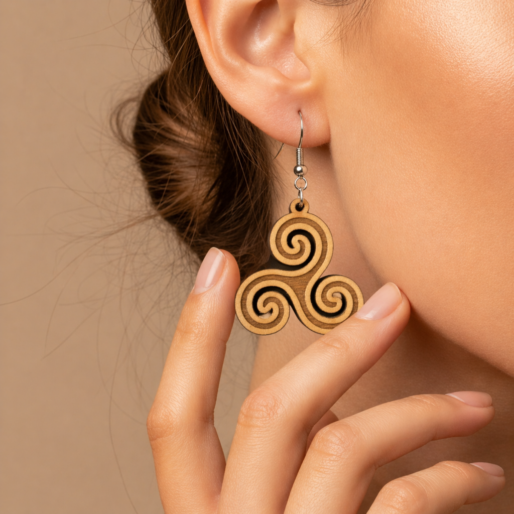 Irish triskelion (triskele) Earrings - Celtic Design