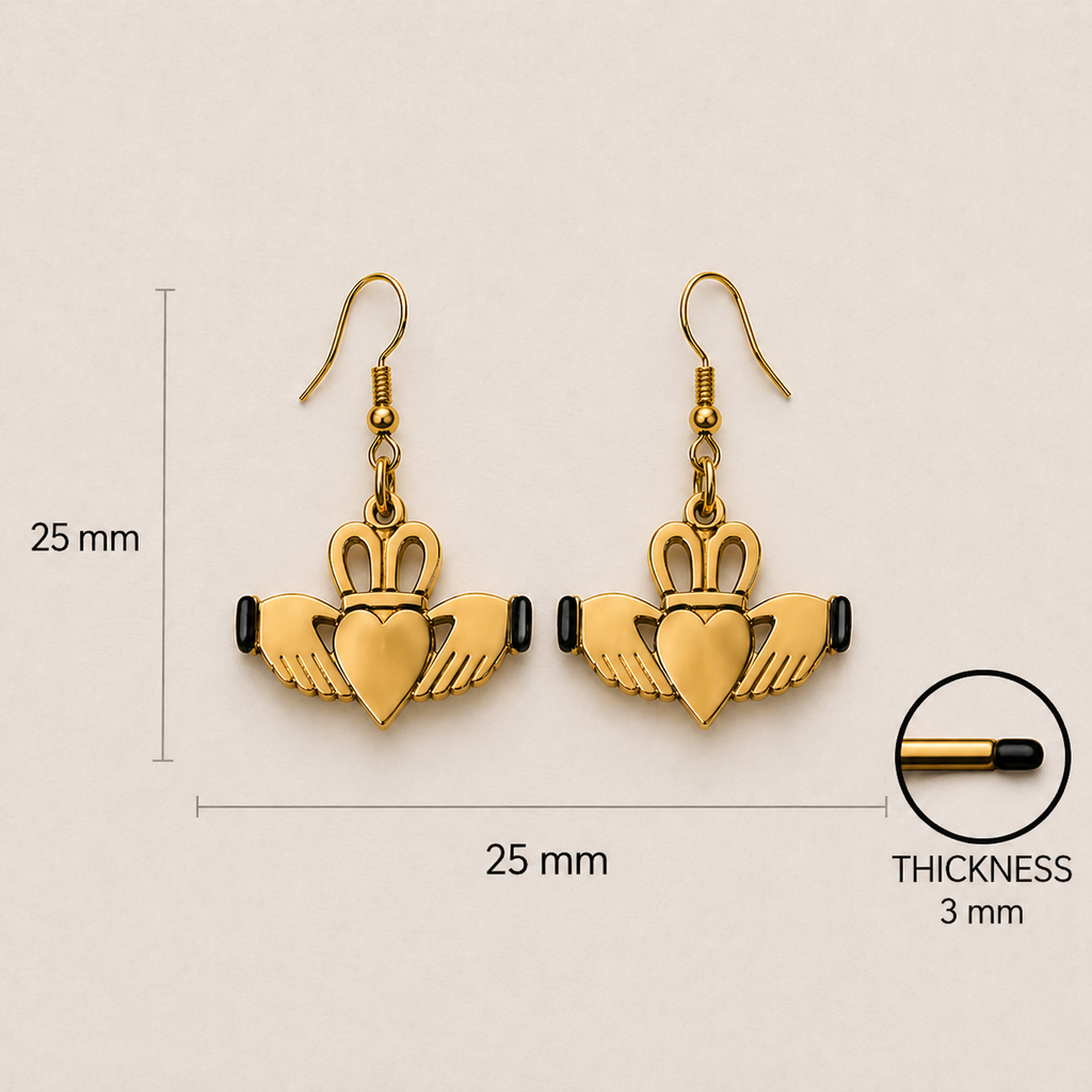 Claddagh Gold Earrings