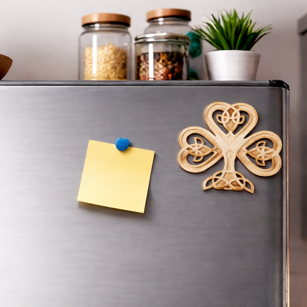 Laser Cut Celtic Shamrock Magnet