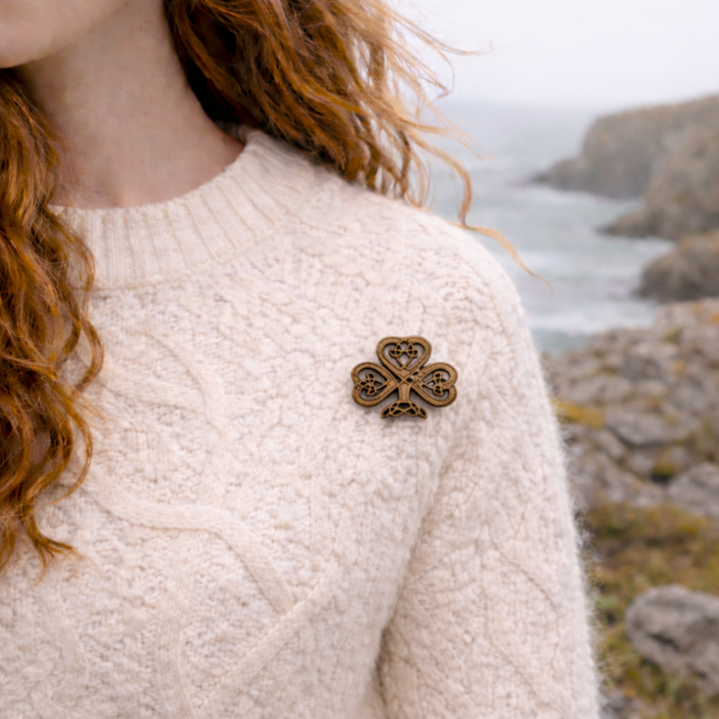 Laser Cut Shamrock Pin
