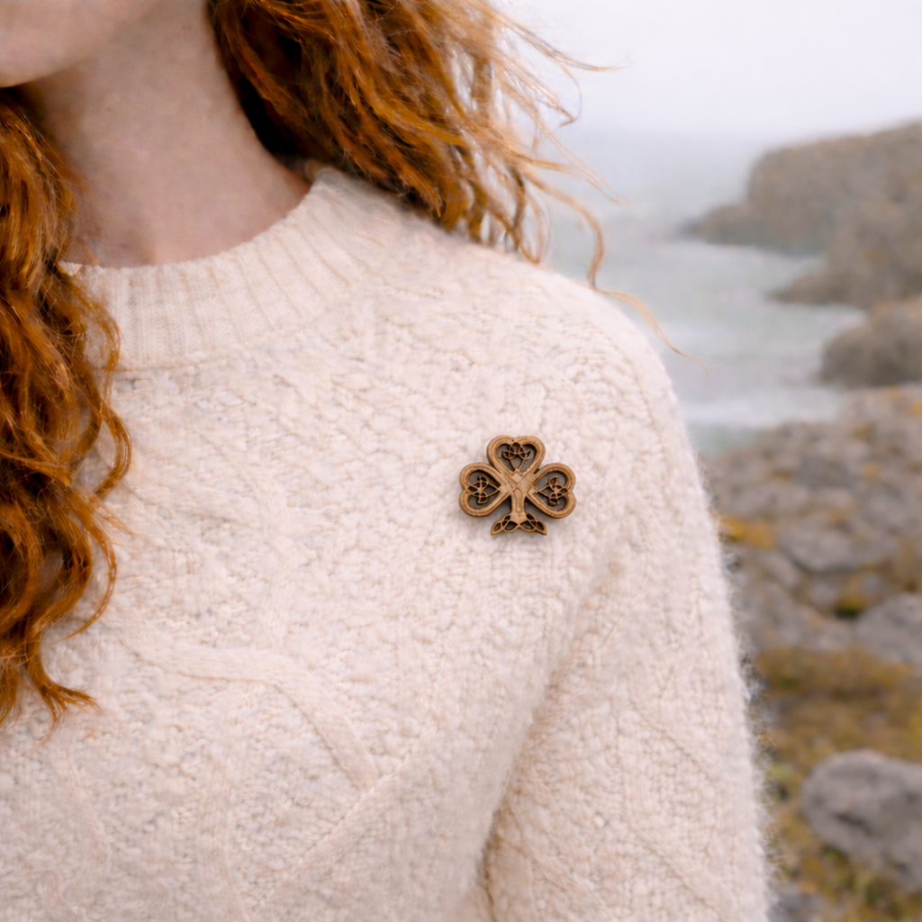 Laser Cut Shamrock Pin
