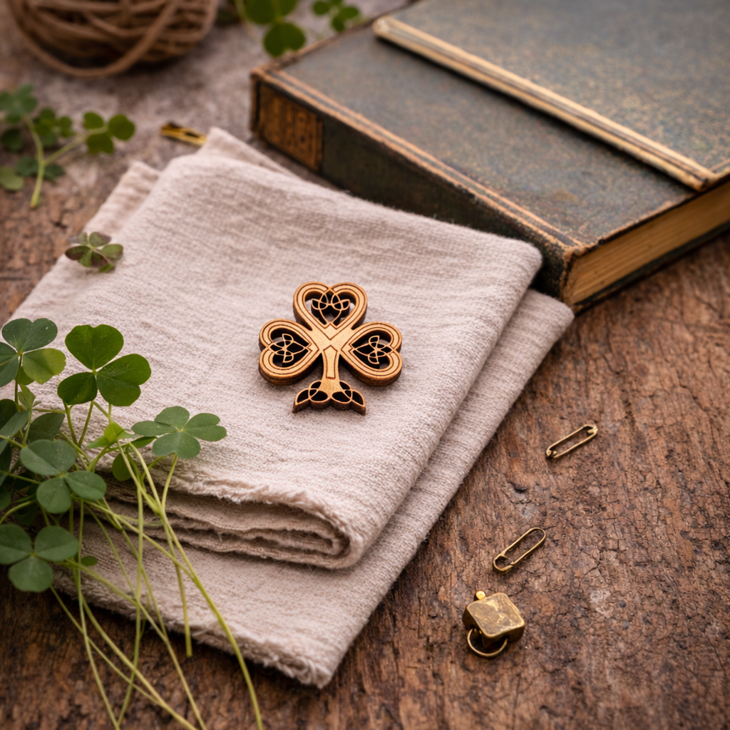 Laser Cut Shamrock Pin
