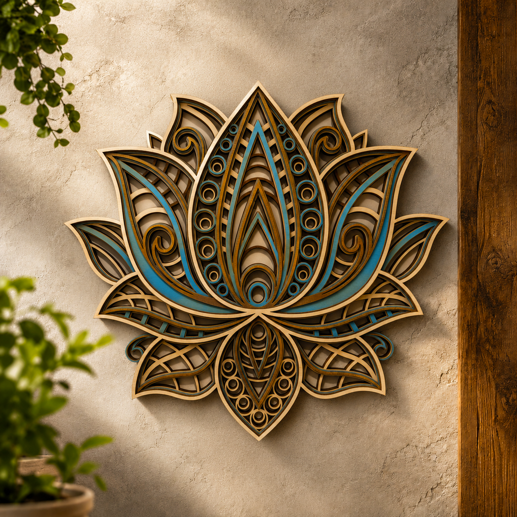 Laser Cut Layered Lotus