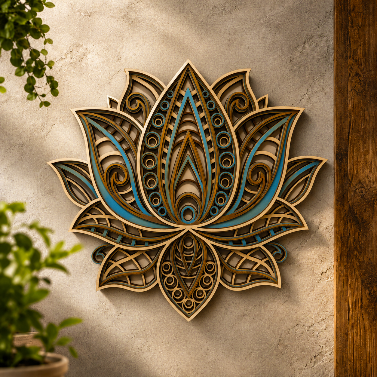 Laser Cut Layered Lotus