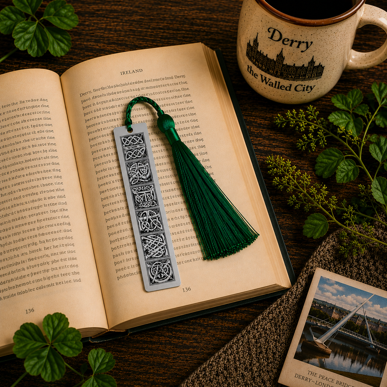 Silver Acrylic Ireland Celtic Bookmark