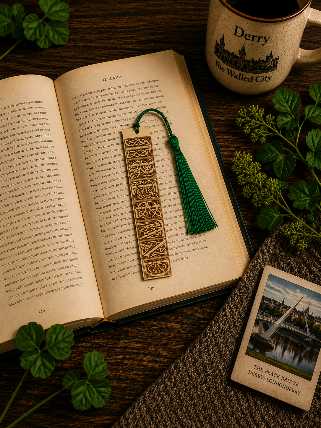 Irish Celtic Poplar Wood Bookmark