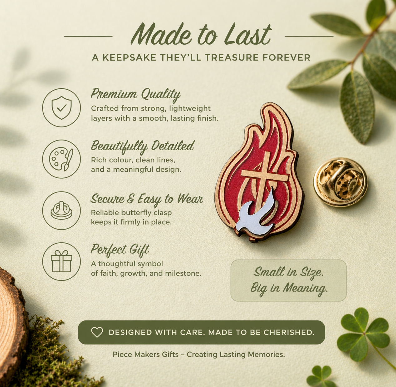 Holy Spirit Dove Confirmation Pin