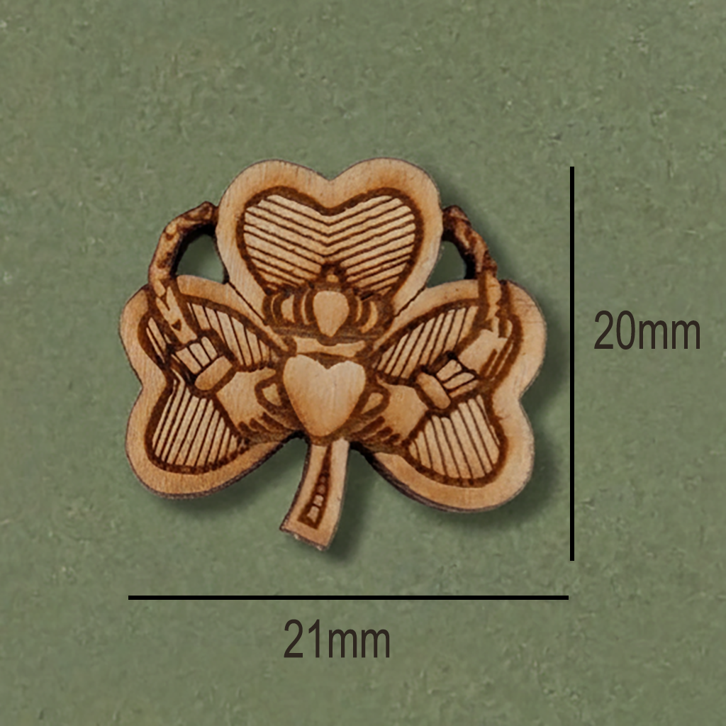 Claddagh Shamrock Pin – Love, Loyalty & Irish Luck