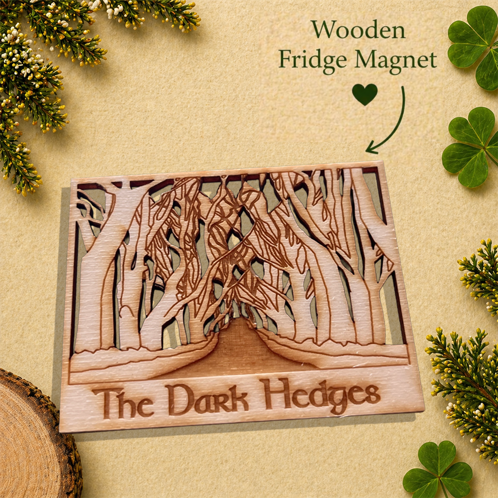 The Dark Hedges Wooden Fridge Magnet