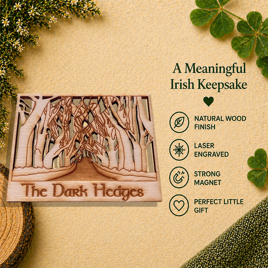 The Dark Hedges Wooden Fridge Magnet