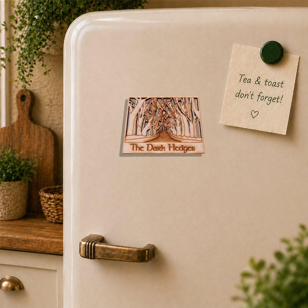 The Dark Hedges Wooden Fridge Magnet