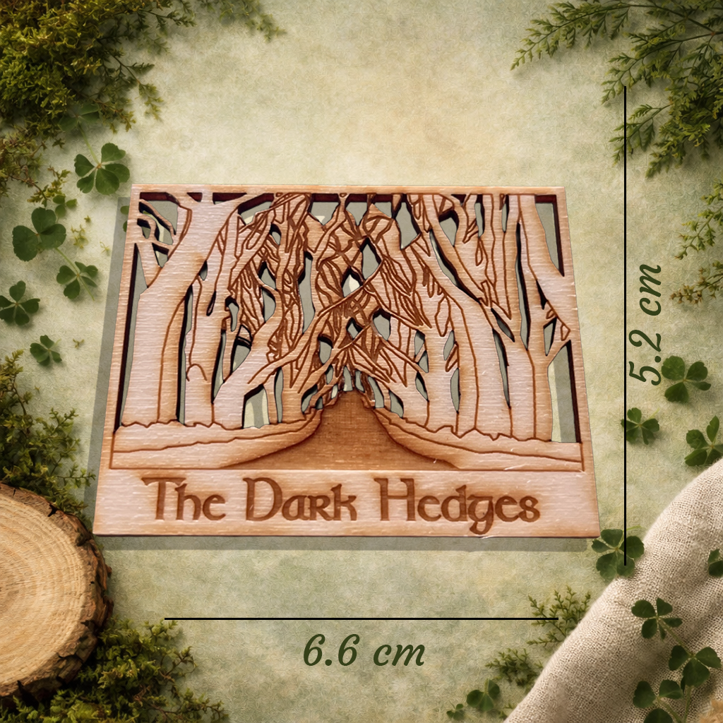 The Dark Hedges Wooden Fridge Magnet