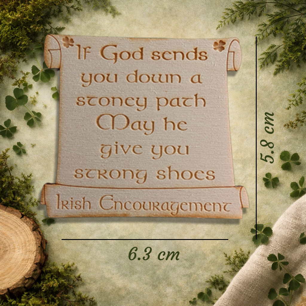 Wooden Irish Encouragement Fridge Magnet