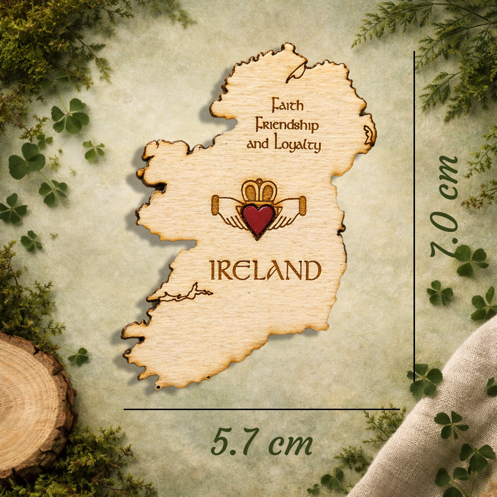 Ireland Claddagh Red Heart - Fridge Magnet