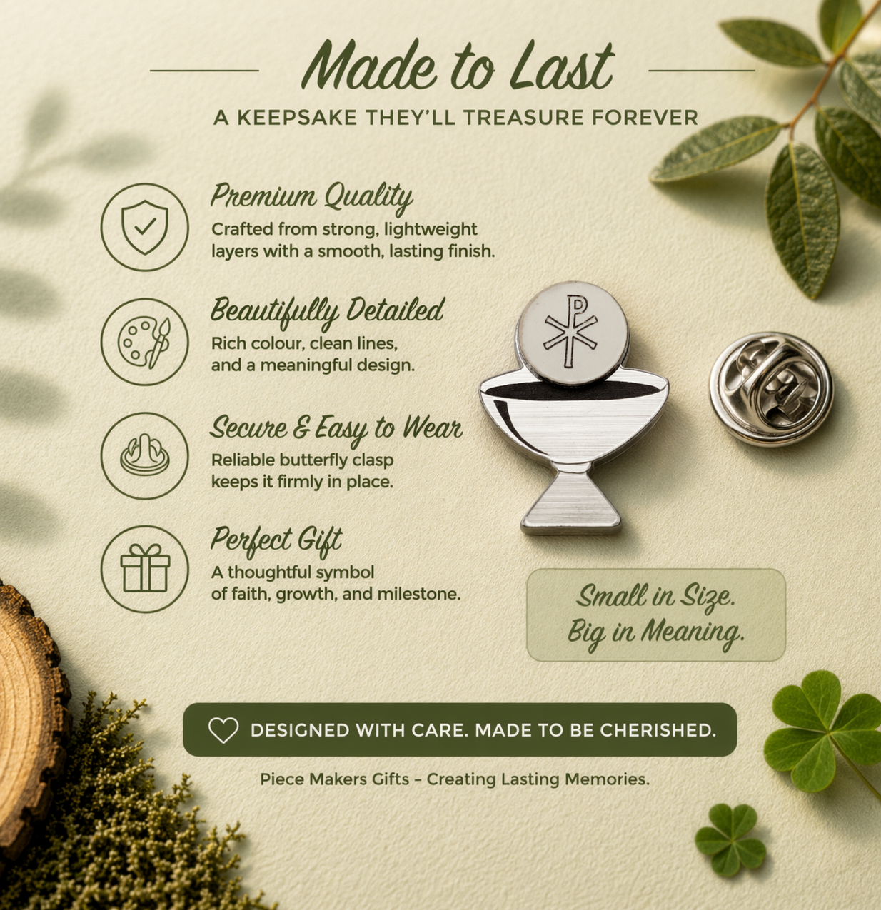 Chalice & Host First Communion Pin