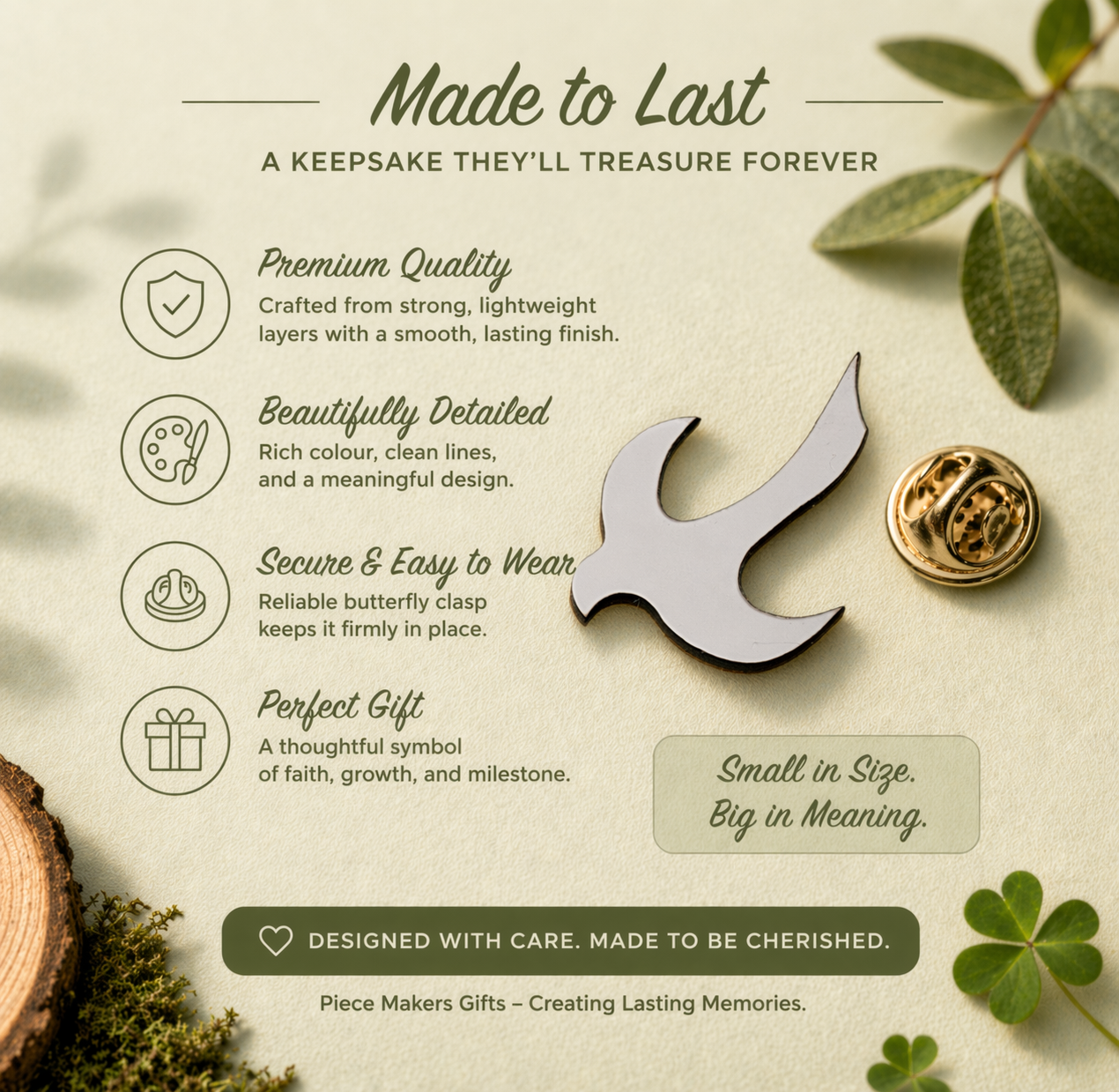 Holy Spirit Dove Pin