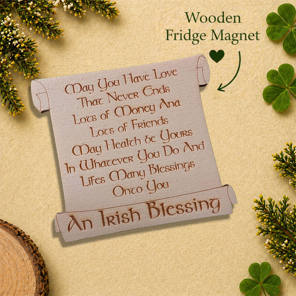 Irish Blessing Wooden Fridge Magnet