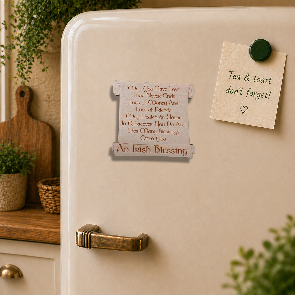 Irish Blessing Wooden Fridge Magnet
