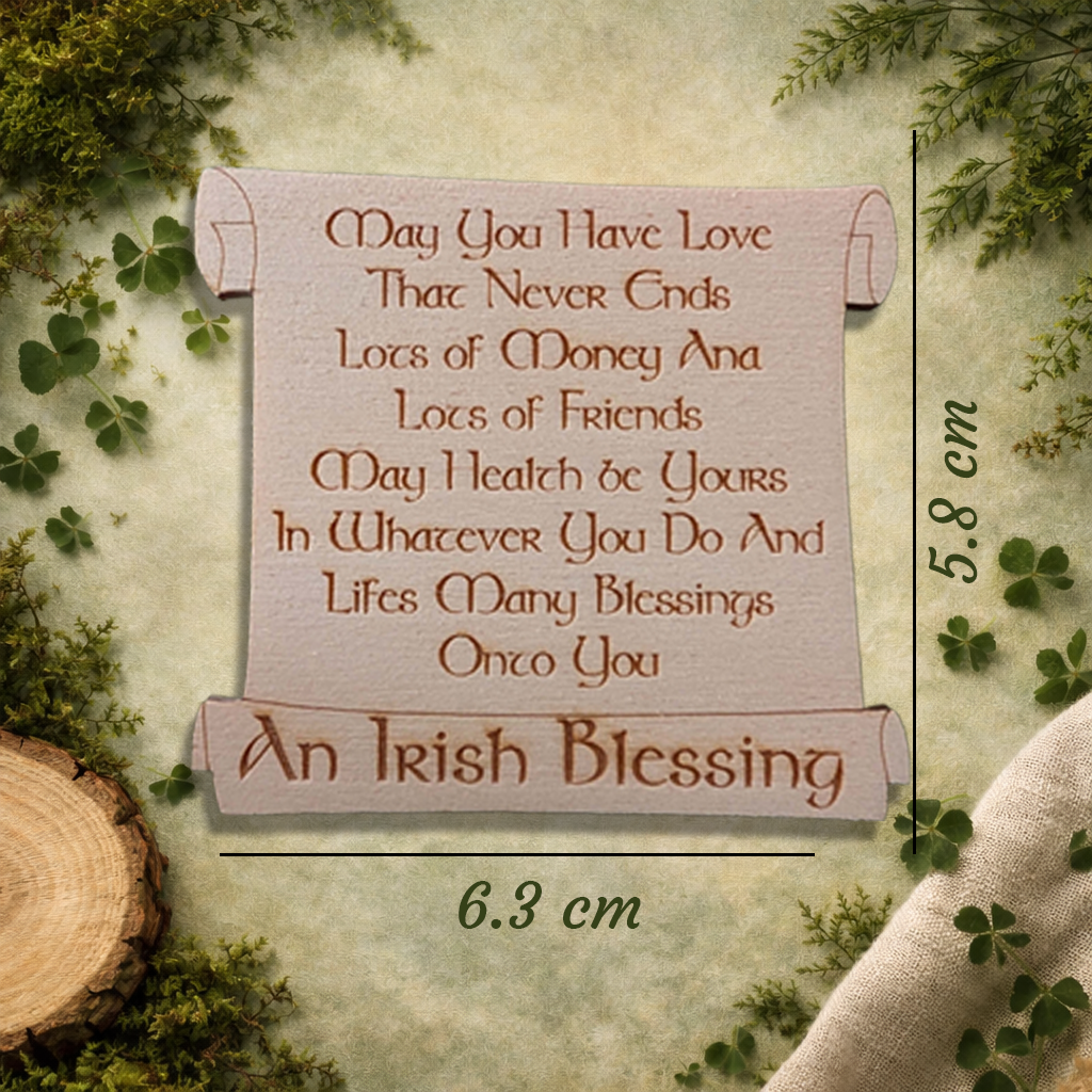 Irish Blessing Wooden Fridge Magnet