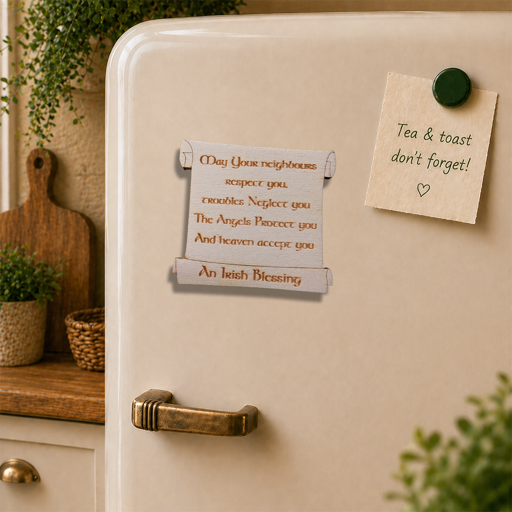 Irish Blessing Wooden Fridge Magnet