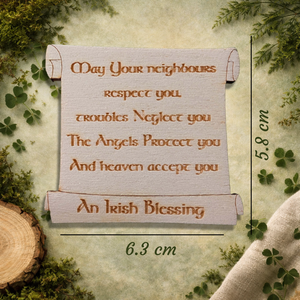 Irish Blessing Wooden Fridge Magnet