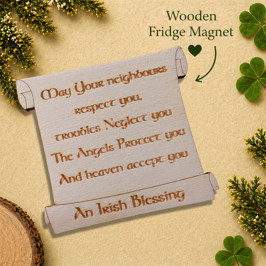 Irish Blessing Wooden Fridge Magnet