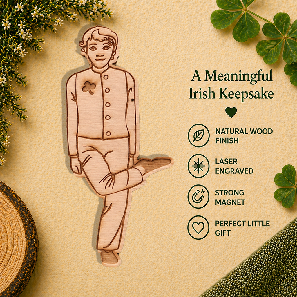 Irish Dancer Wooden Fridge Magnet