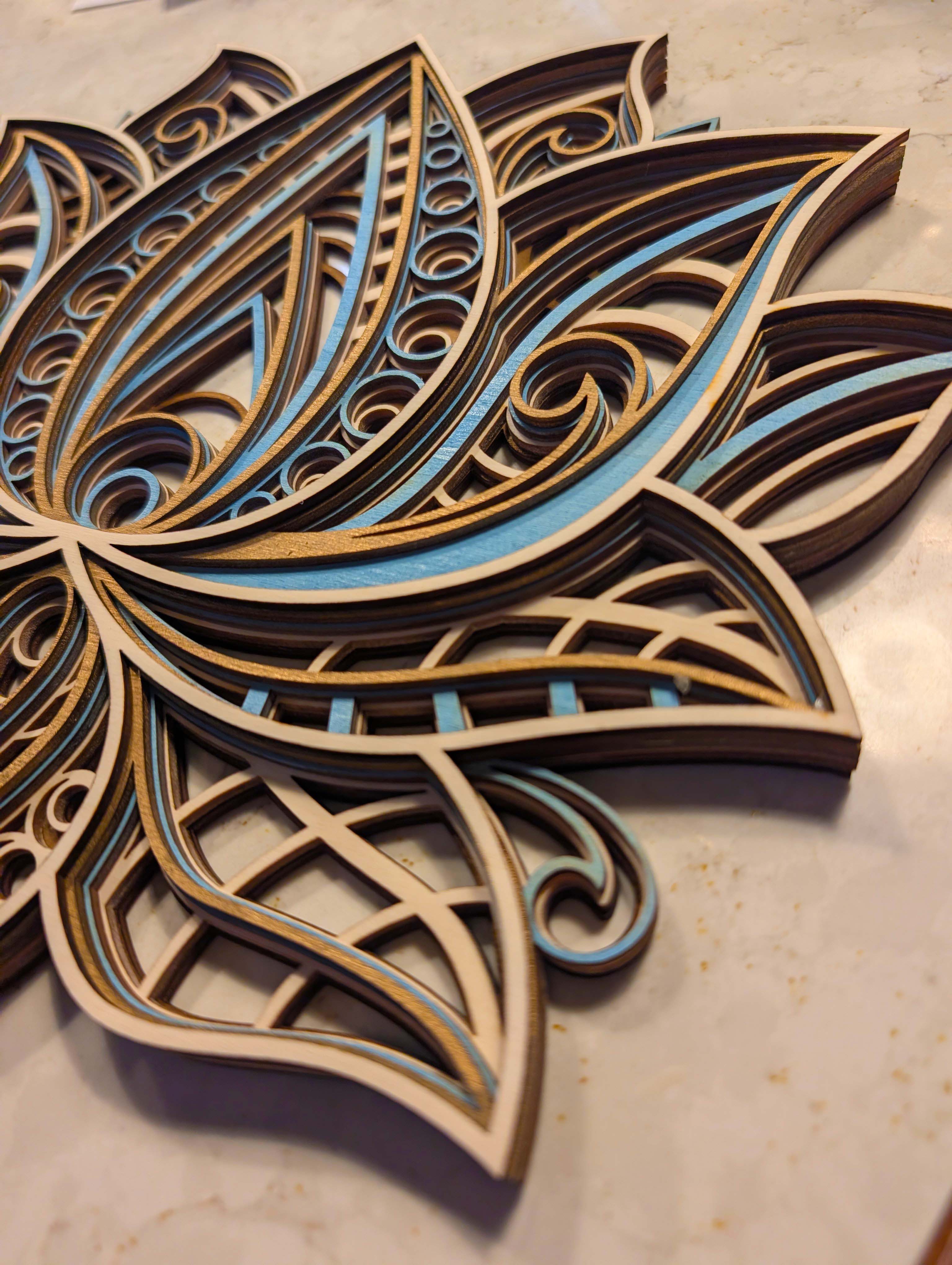 Laser Cut Layered Lotus