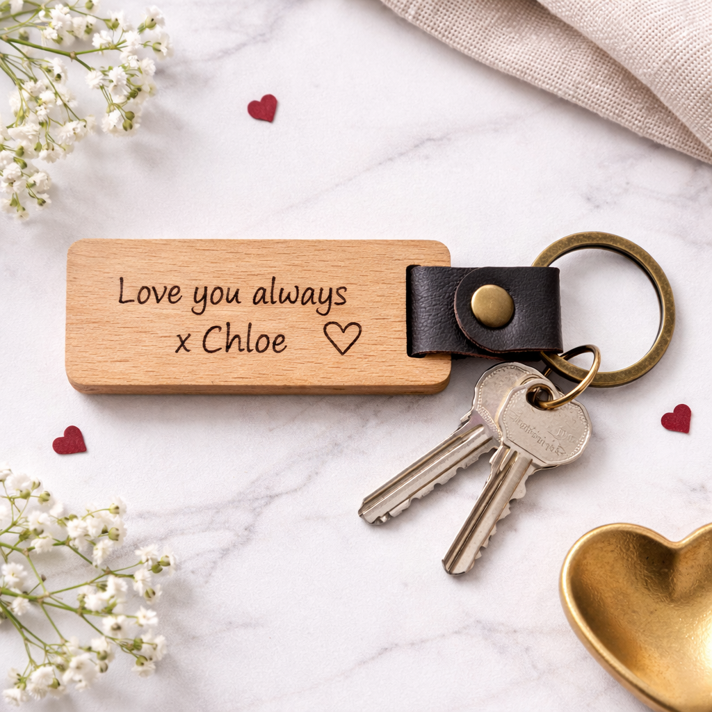 Personalised I Love You Keyring
