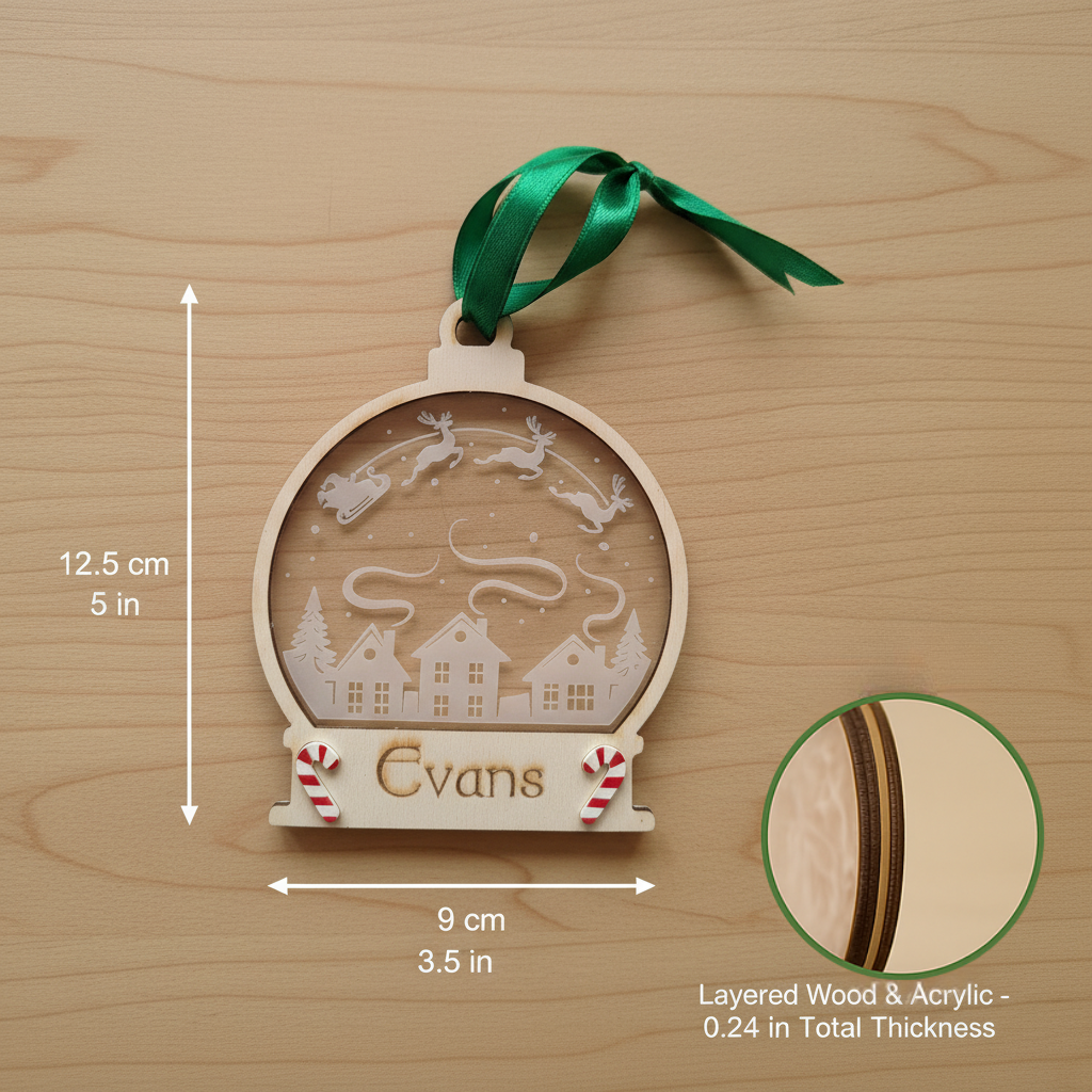 Custom Family Name Christmas Tree Decoration