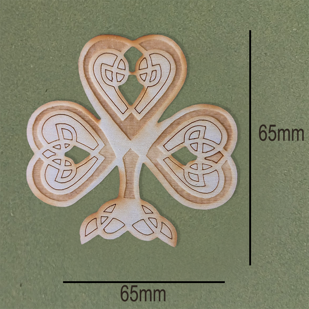 Laser Engraved Celtic Shamrock Magnet