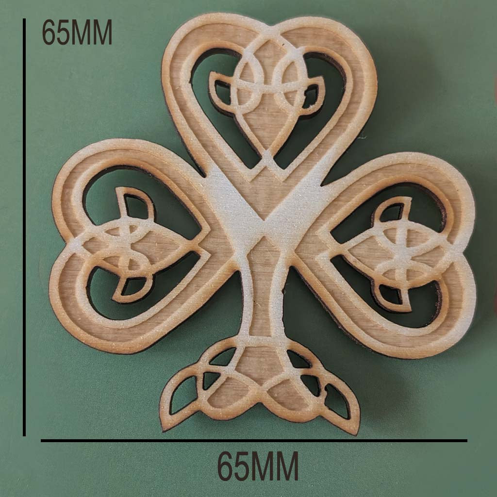 Laser Cut Celtic Shamrock Magnet