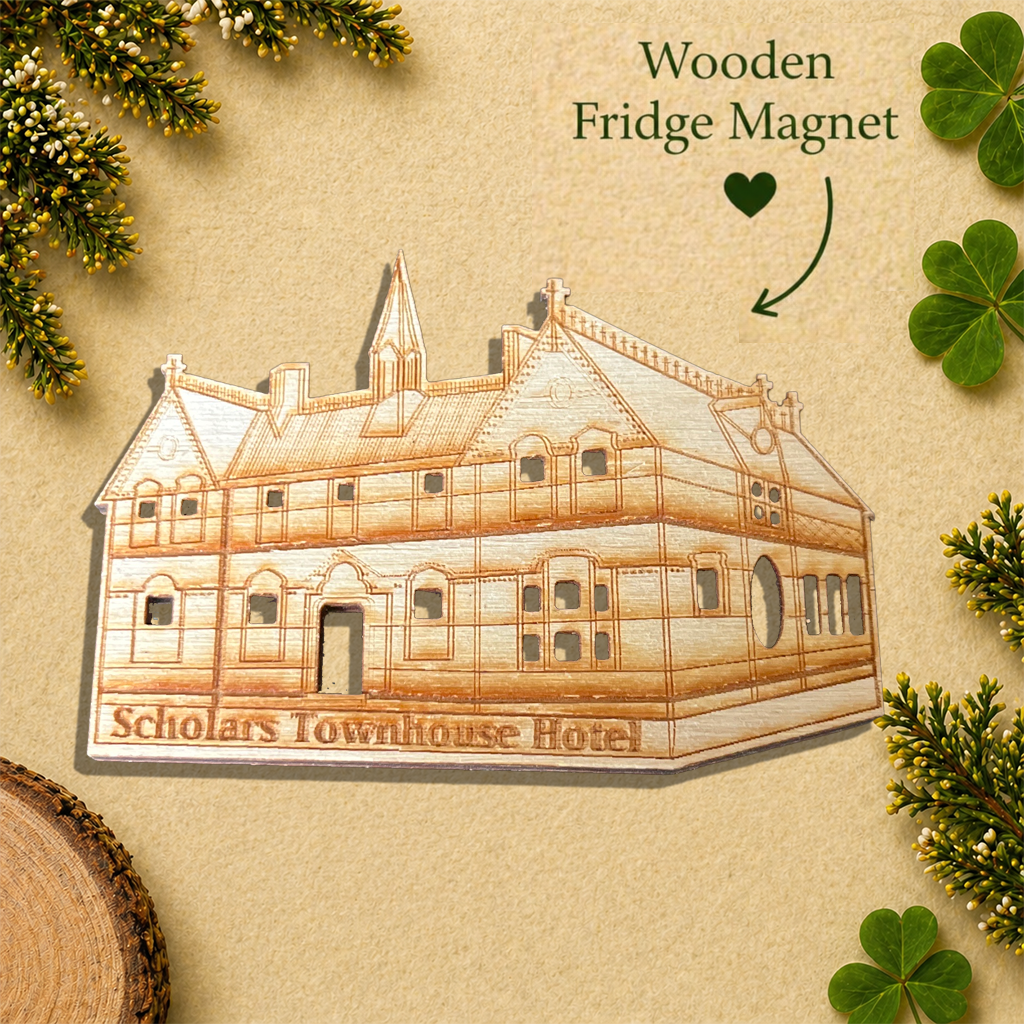Scholars Townhouse Hotel Wooden Fridge Magnet