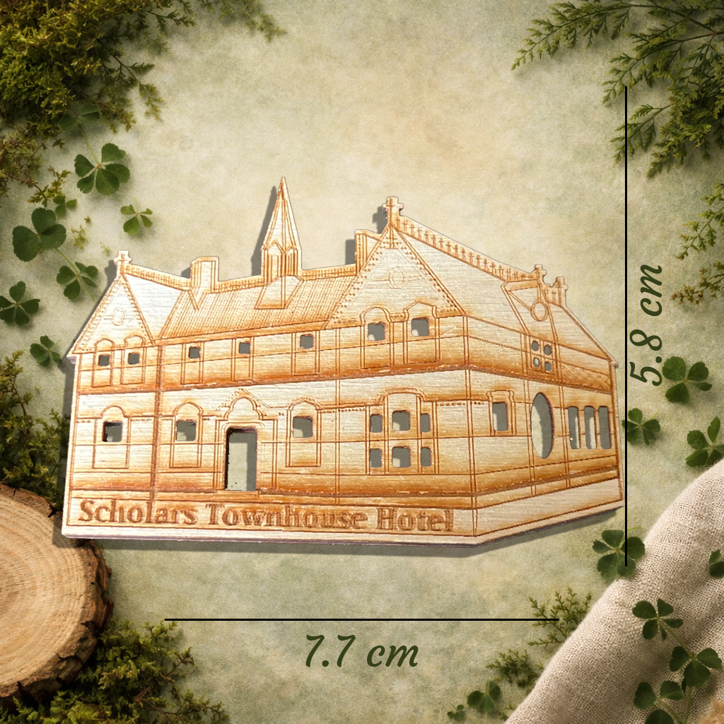 Scholars Townhouse Hotel Wooden Fridge Magnet