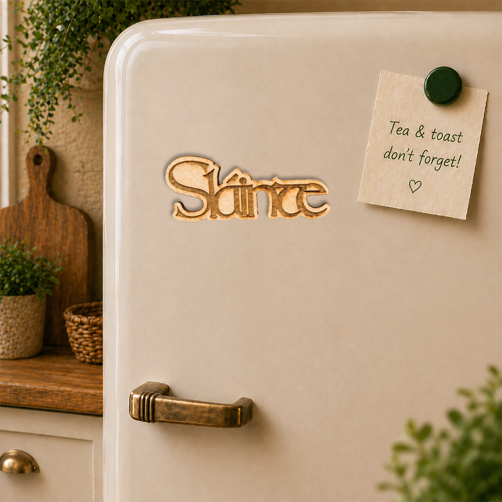 Irish Sláinte Wooden Fridge Magne