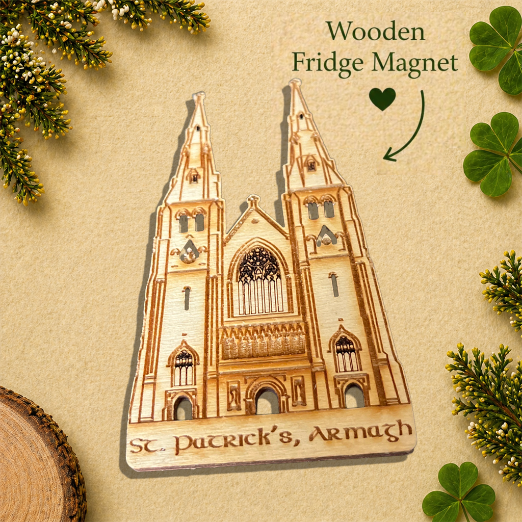 St Patrick’s Cathedral Armagh Wooden Fridge Magnet