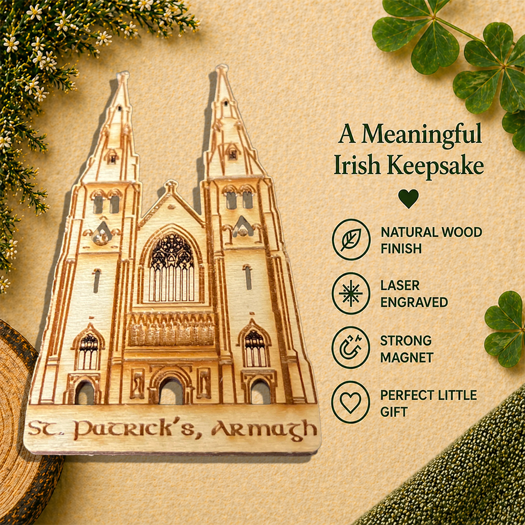 St Patrick’s Cathedral Armagh Wooden Fridge Magnet