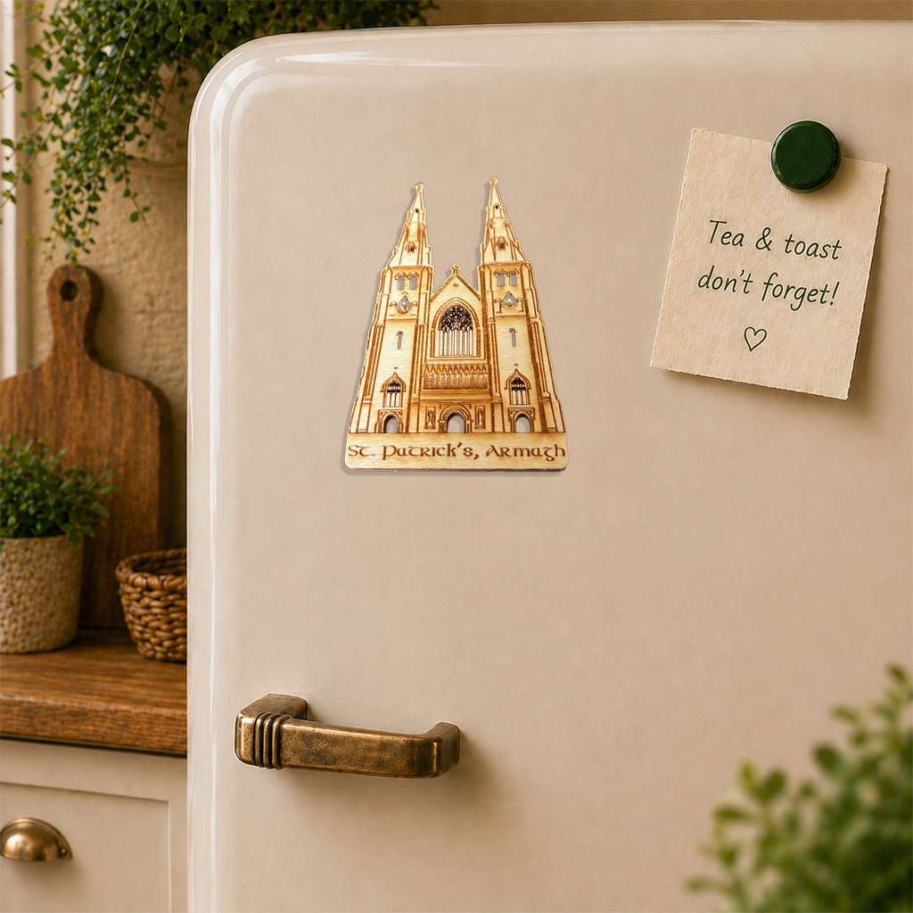 St Patrick’s Cathedral Armagh Wooden Fridge Magnet