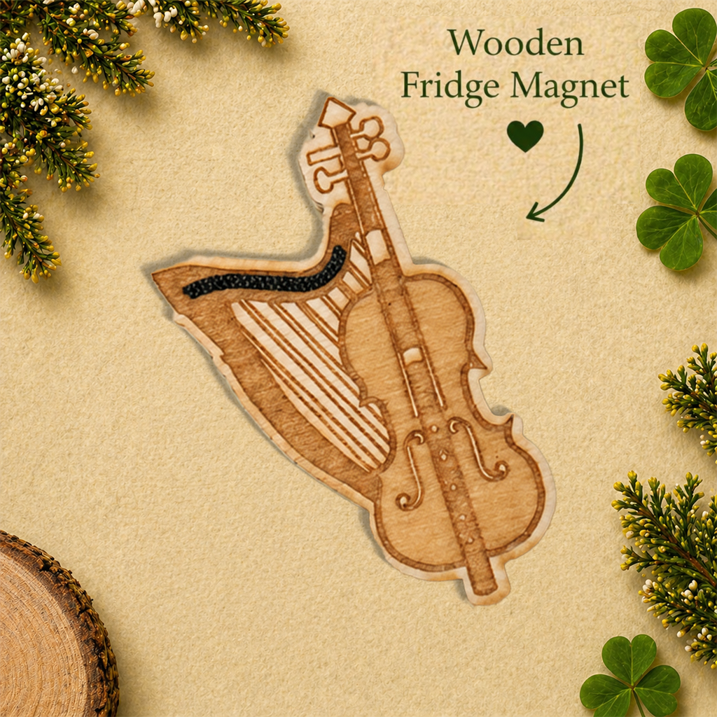 Violin Wooden Fridge Magnet