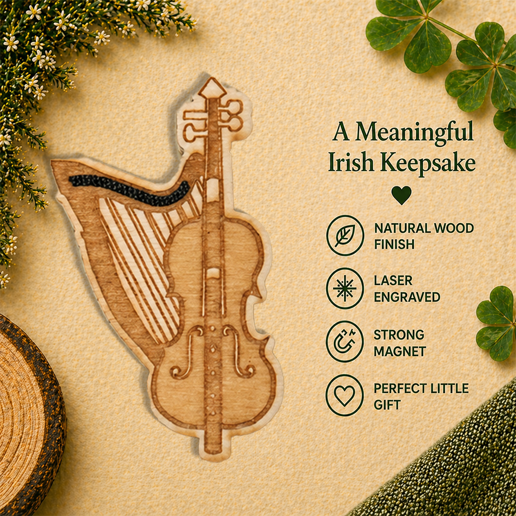 Violin Wooden Fridge Magnet